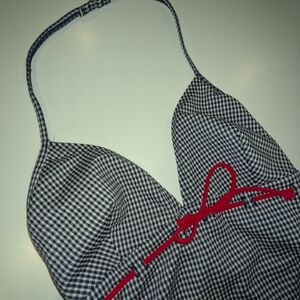 Tommy Hilfiger Black and White Checkered One Piece
